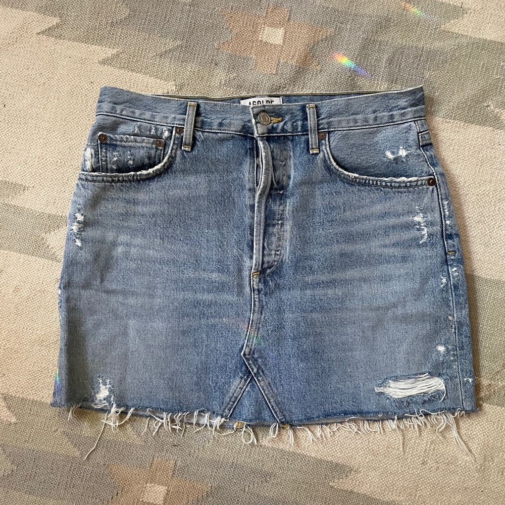 Agolde denim mini skirt 28